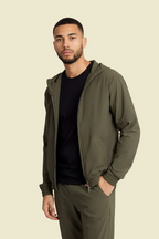 Dark Green Hooded Tech Vest