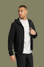 Onyx Black Hooded Tech Vest