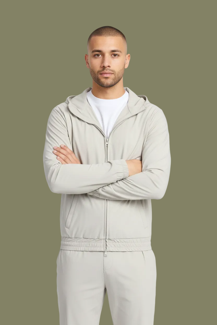Cloud Grey Hooded Tech Vest