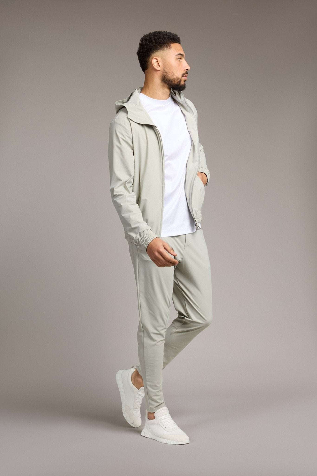 Cloud Grey Hooded Tech Suit