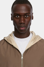 Desert Taupe Hooded Blend Jacket
