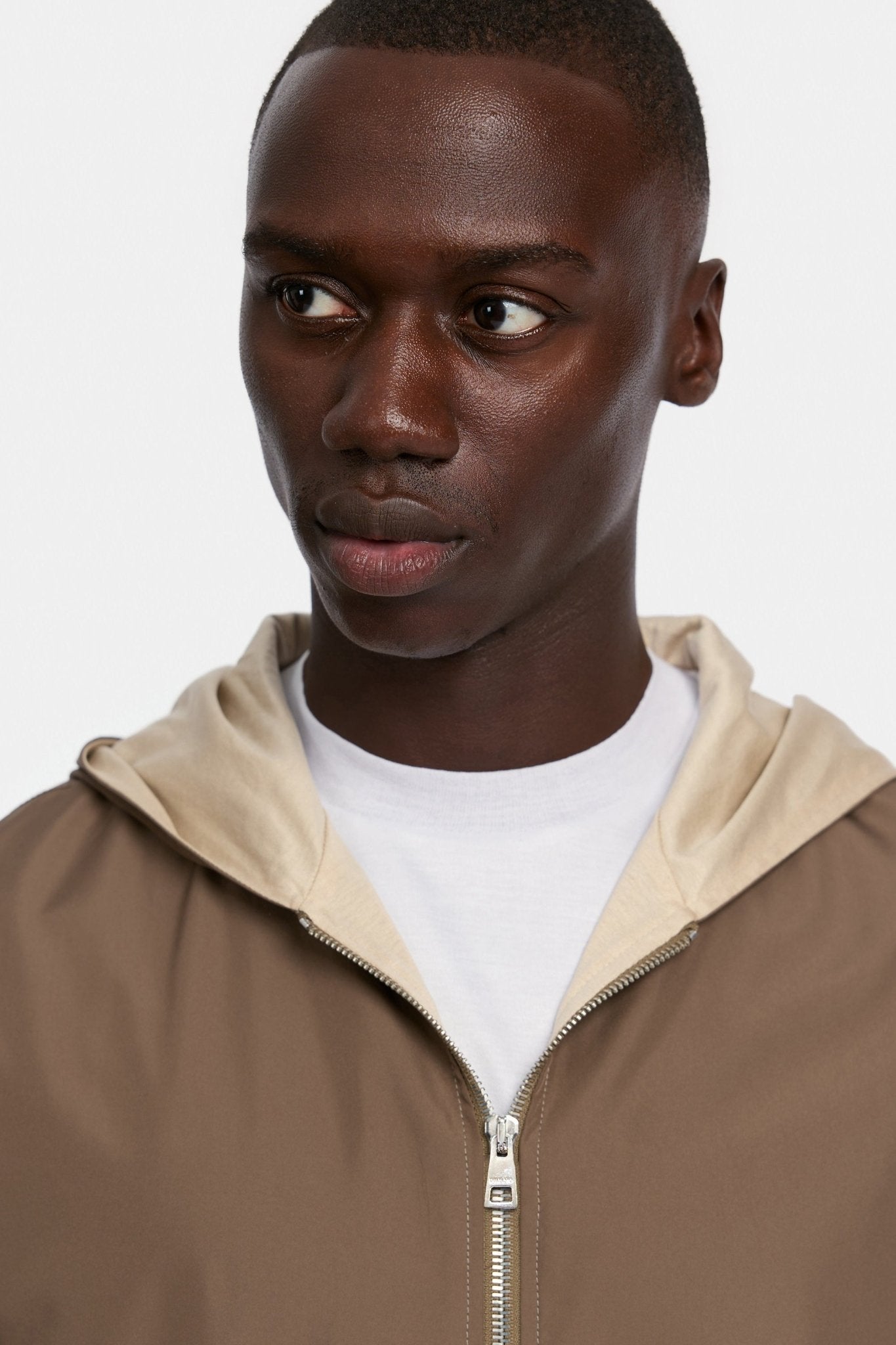 Desert Taupe Hooded Blend Jacket