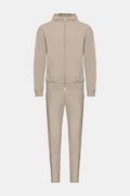 Light Beige Hooded Tech Suit