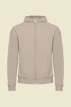 Light Beige Hooded Tech Vest