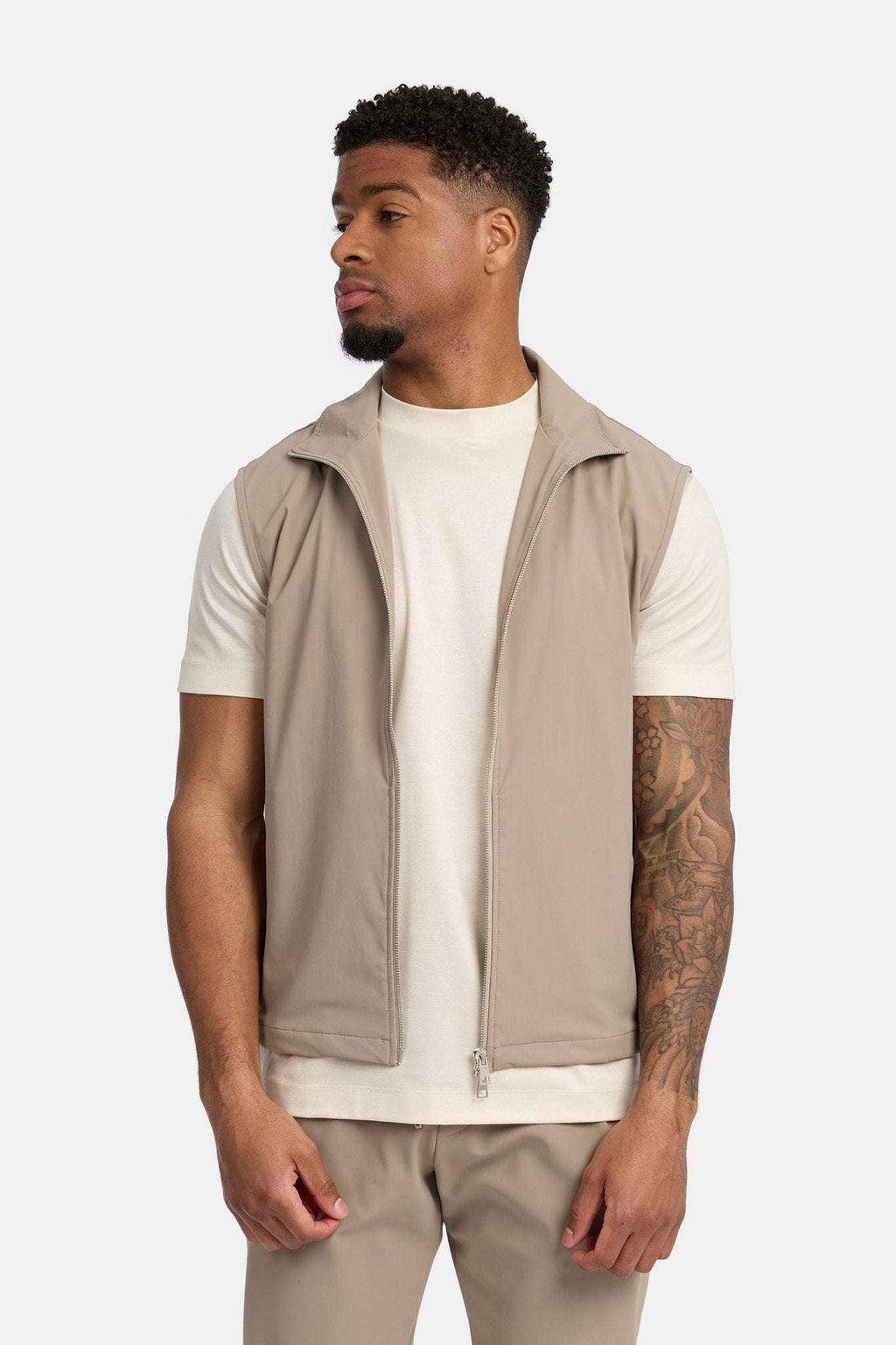 Light Beige Tech Gilet