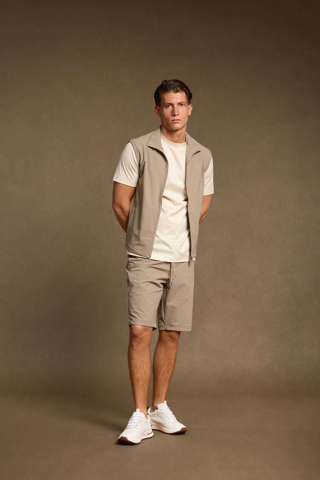 Light Beige Tech Shorts