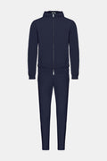 Midnight Blue Hooded Tech Suit