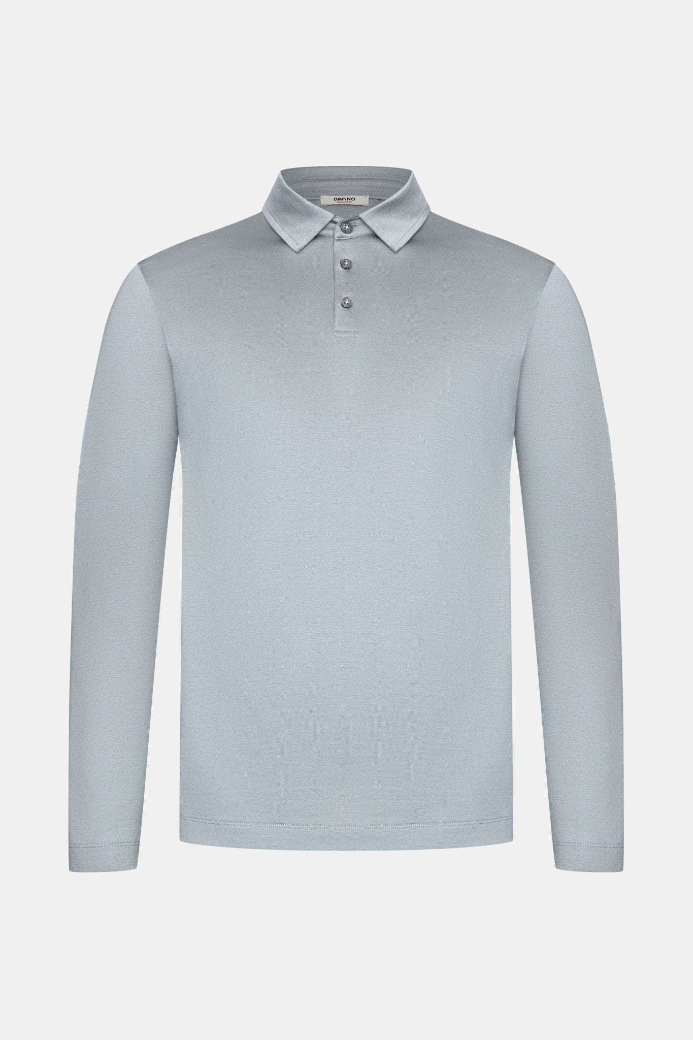 Mist Grey Longsleeve Polo Shirt