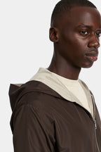 Mocha Brown Hooded Blend Jacket