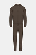 Mocha Brown Hooded Tech Suit