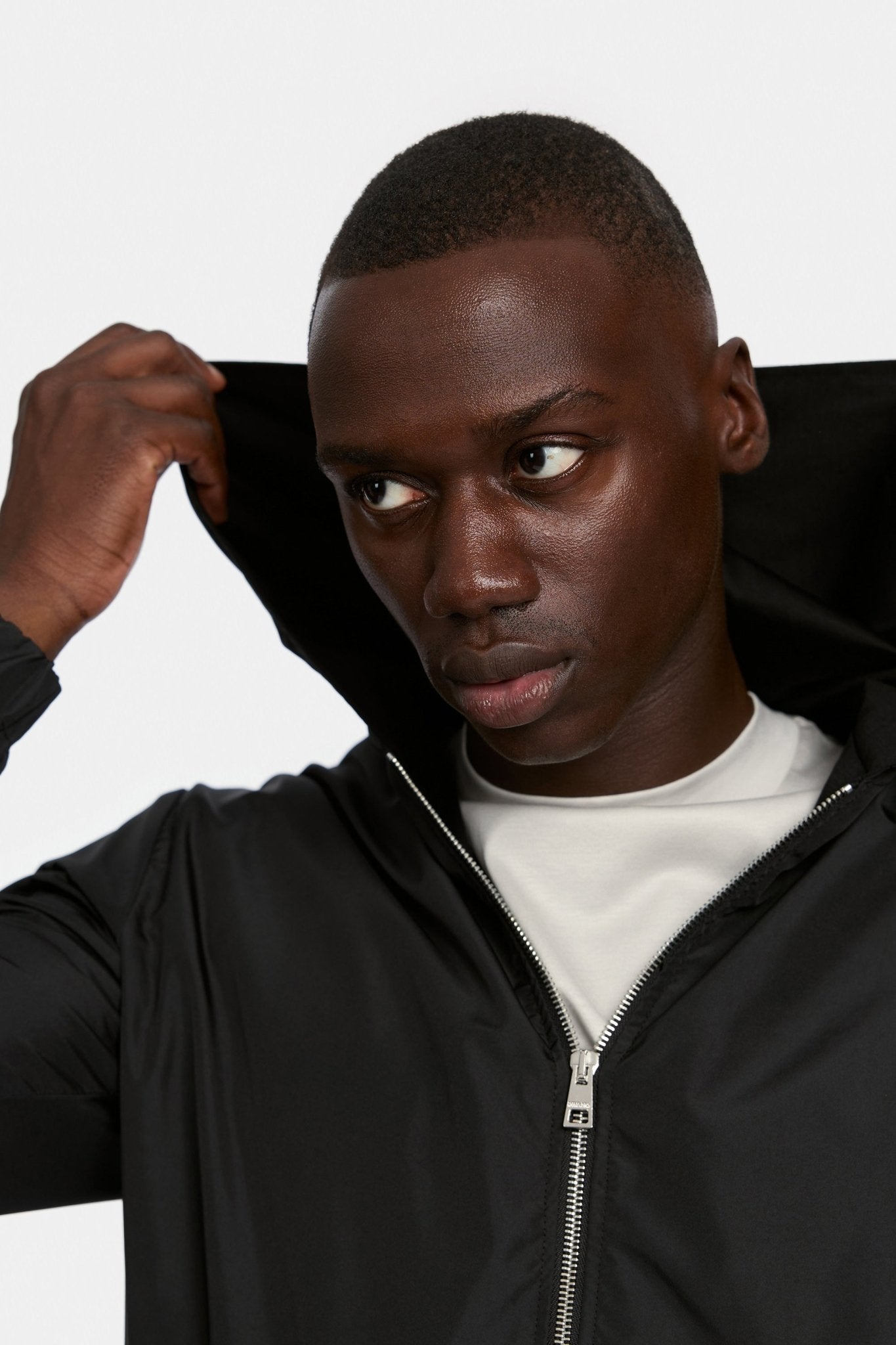 Onyx Black Hooded Blend Jacket