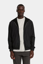 Onyx Black Hooded Blend Jacket