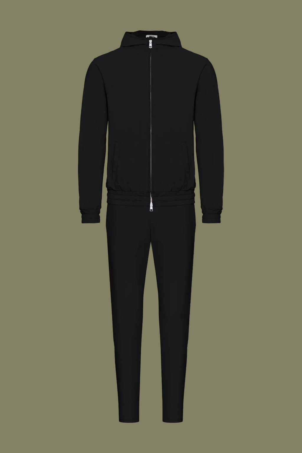 Onyx Black Hooded Tech Suit