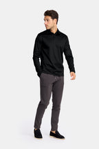 Onyx Black Longsleeve Polo Shirt