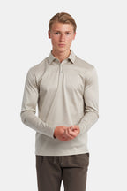 Sandstone Beige Longsleeve Polo Shirt